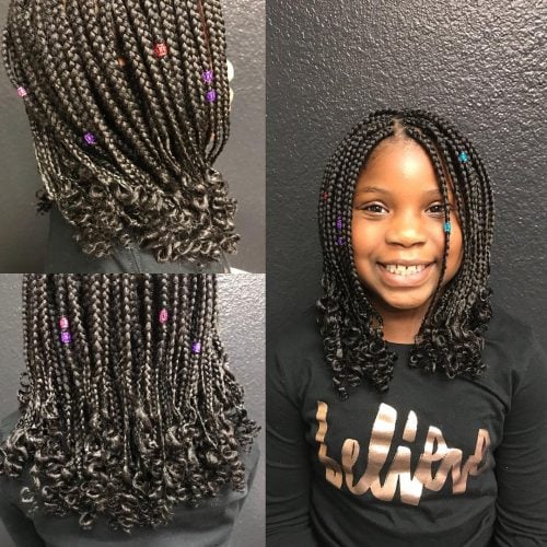 22 hottest chic box braids for kids 2023 | box braids for shoulder length hair