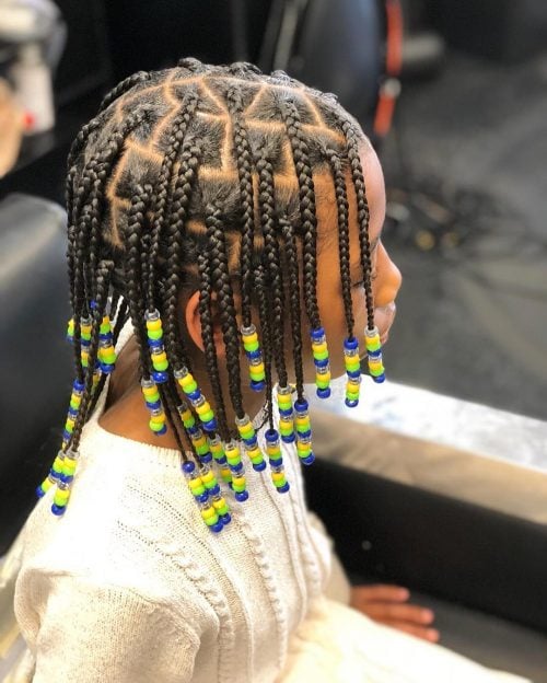 22 hottest chic box braids for kids 2023 | cool small box braids