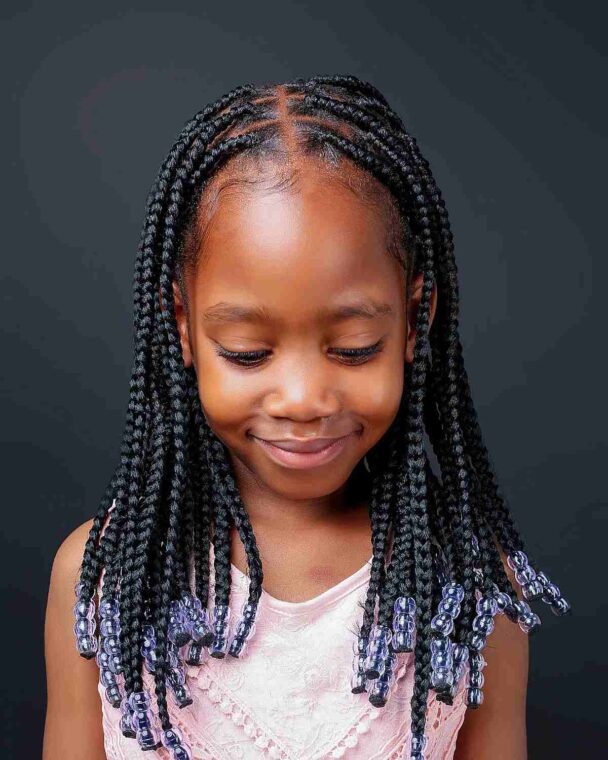 22 hottest chic box braids for kids 2023 | medium bob braids for black girls