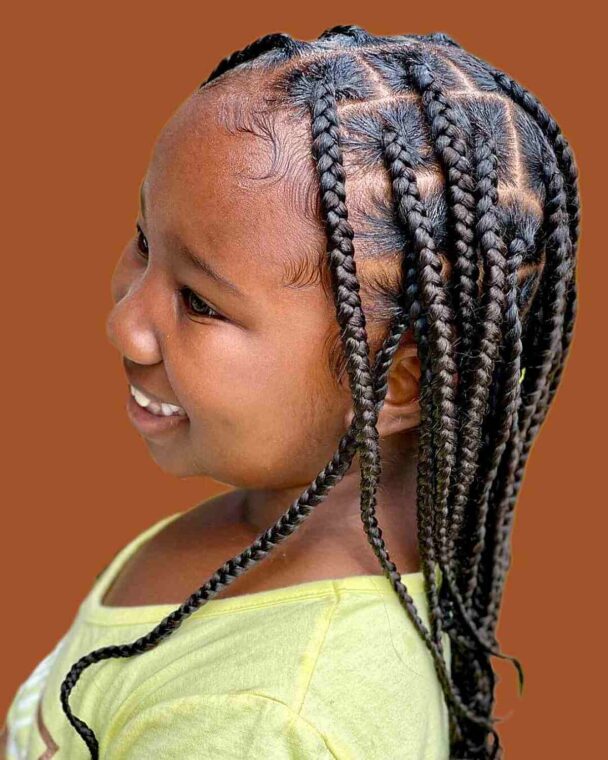 22 hottest chic box braids for kids 2023 | long box braids